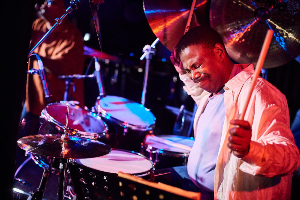 Ndugu Chancler – drums, 3 Brave Souls ©Dieter Düvelmeyer @JazzPict