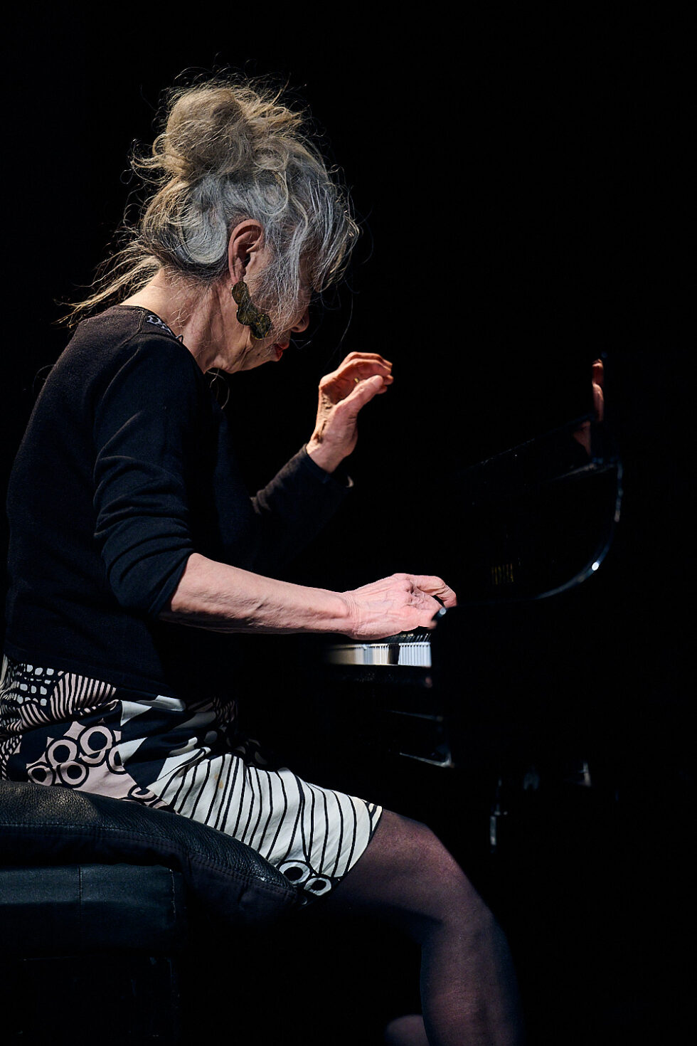 AKI TAKASE (p) playing at SOLO IMPRO BERLIN @ Ackerstadtpalast on 17-09-2025 ©Dieter Duevelmeyer