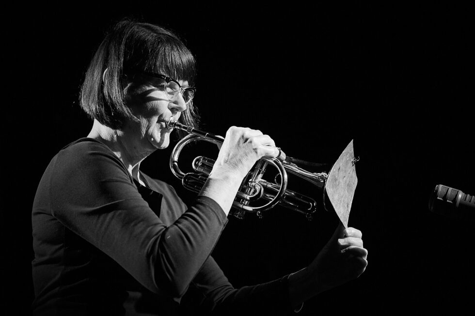 BIRGIT ULHER (tp) playing at SOLO IMPRO BERLIN @ Ackerstadtpalast on 17-09-2025 ©Dieter Duevelmeyer