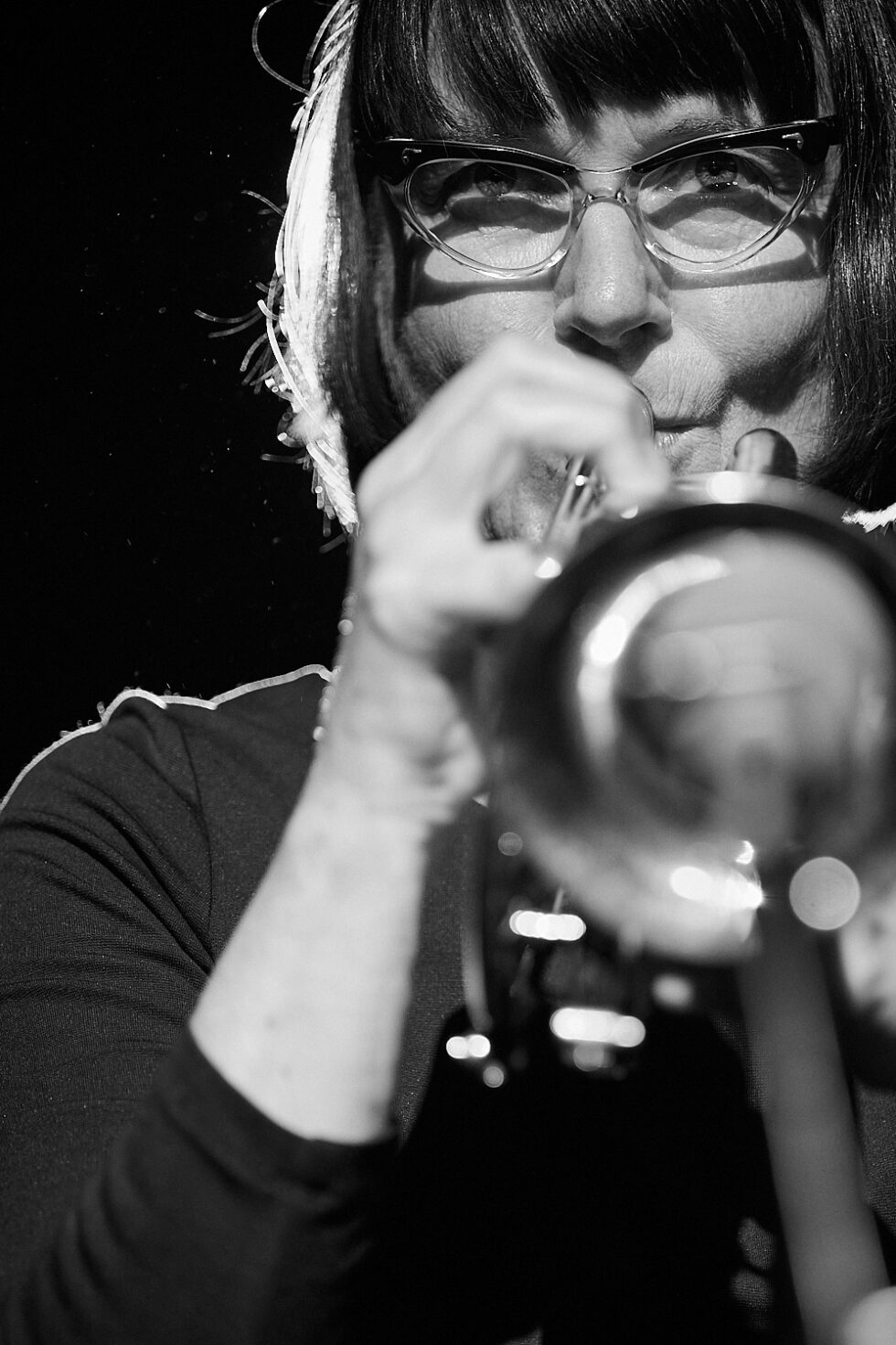 BIRGIT ULHER (tp) playing at SOLO IMPRO BERLIN @ Ackerstadtpalast on 17-09-2025 ©Dieter Duevelmeyer