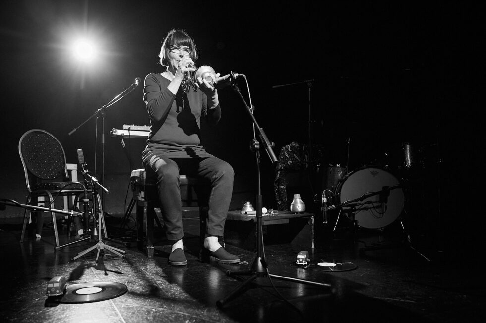 BIRGIT ULHER (tp) playing at SOLO IMPRO BERLIN @ Ackerstadtpalast on 17-09-2025 ©Dieter Duevelmeyer