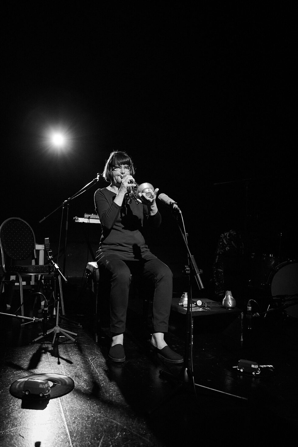 BIRGIT ULHER (tp) playing at SOLO IMPRO BERLIN @ Ackerstadtpalast on 17-09-2025 ©Dieter Duevelmeyer