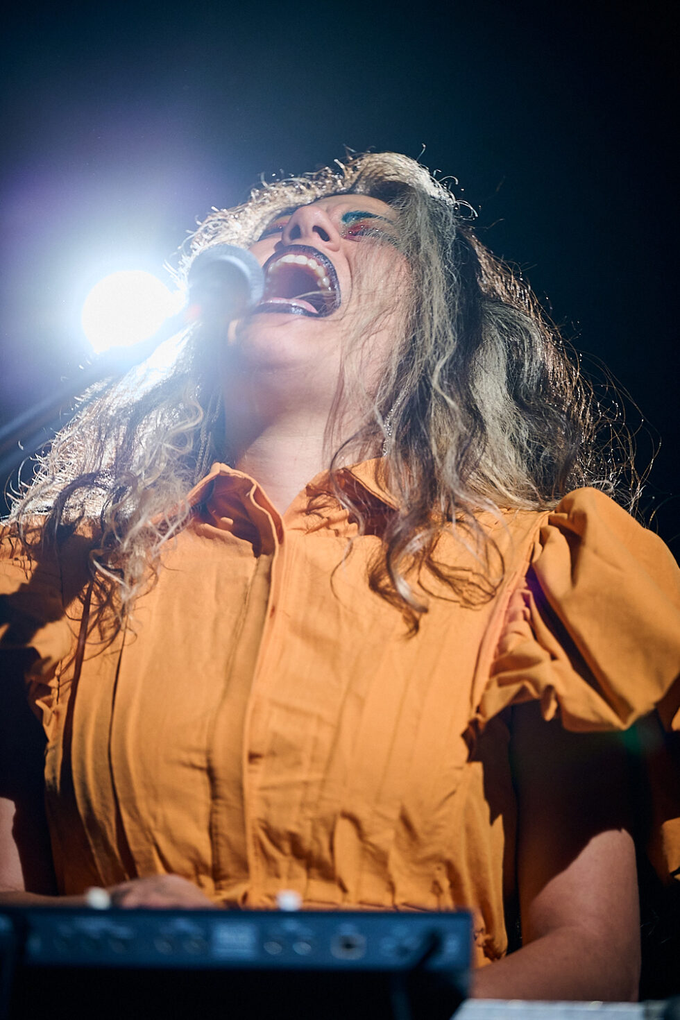 MARCELA LUCATELLI (voc - electronics) playing at SOLO IMPRO BERLIN @ Ackerstadtpalast on 17-09-2025 ©Dieter Duevelmeyer