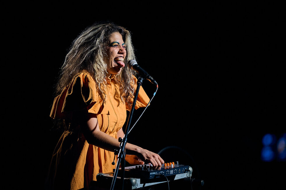 MARCELA LUCATELLI (voc - electronics) playing at SOLO IMPRO BERLIN @ Ackerstadtpalast on 17-09-2025 ©Dieter Duevelmeyer