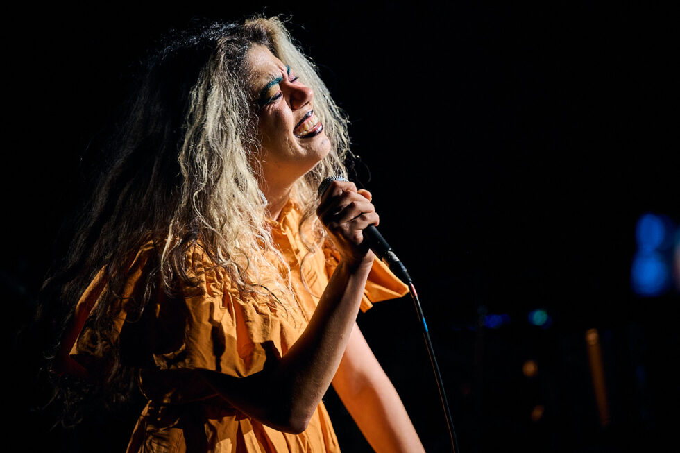 MARCELA LUCATELLI (voc - electronics) playing at SOLO IMPRO BERLIN @ Ackerstadtpalast on 17-09-2025 ©Dieter Duevelmeyer