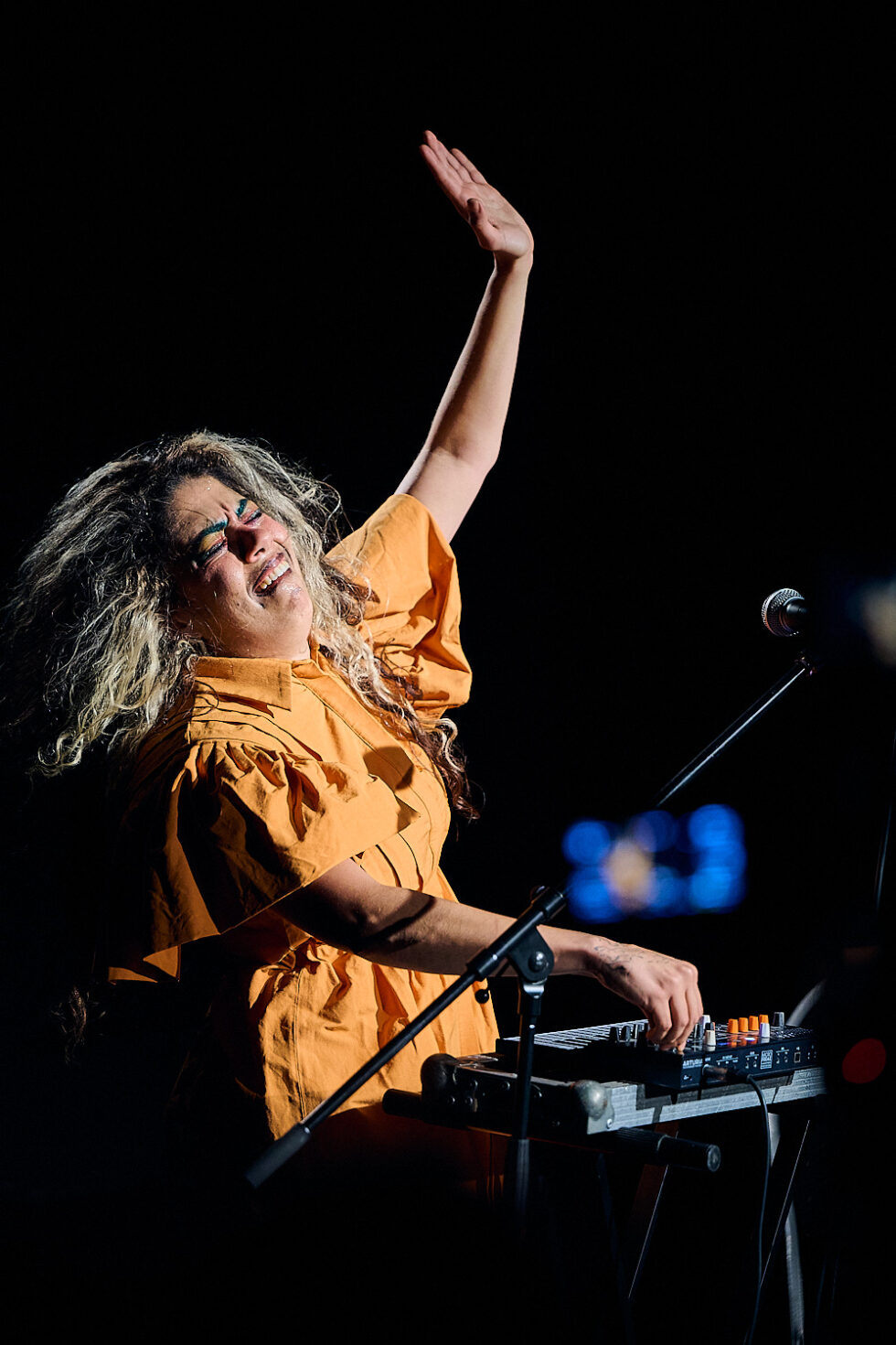 MARCELA LUCATELLI (voc - electronics) playing at SOLO IMPRO BERLIN @ Ackerstadtpalast on 17-09-2025 ©Dieter Duevelmeyer