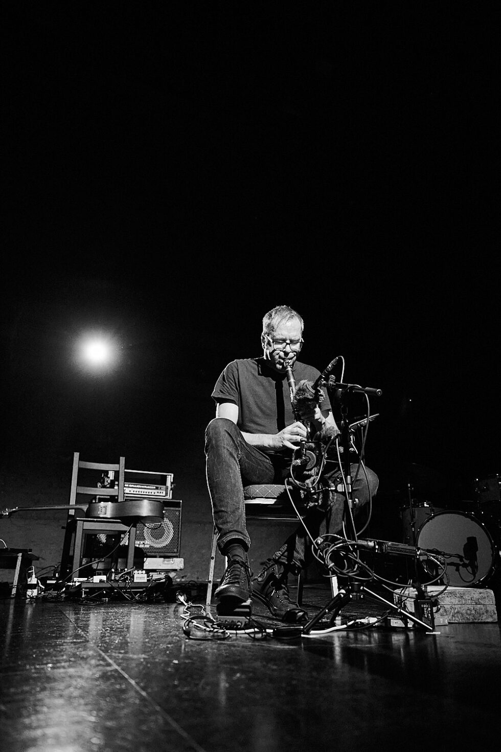 MICHAEL THIEKE (clar) of SOLO IMPRO BERLIN @ Ackerstadtpalast on 16-09-2025 ©Dieter Duevelmeyer