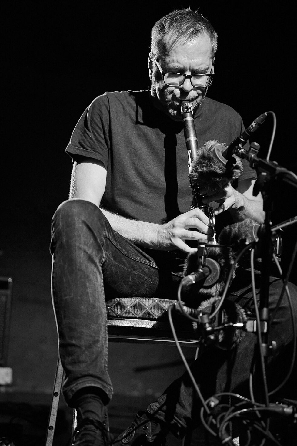 MICHAEL THIEKE (clar) of SOLO IMPRO BERLIN @ Ackerstadtpalast on 16-09-2025 ©Dieter Duevelmeyer