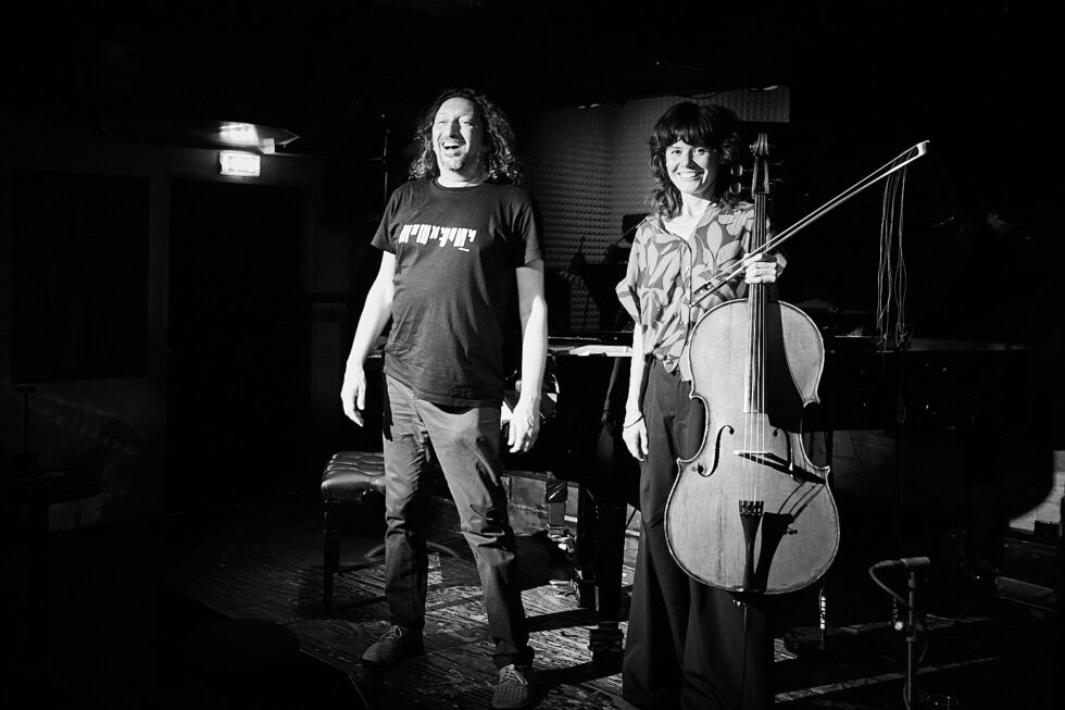 Roman Stolyar (piano + flutes), Julia Biłat (cello) of BIŁAT / STOLYAR @ KOLLEKTIVE NIGHTS 2025. ©: The photo is subject to copyright (© Dieter Duevelmeyer) and may not be used or reproduced without permission.