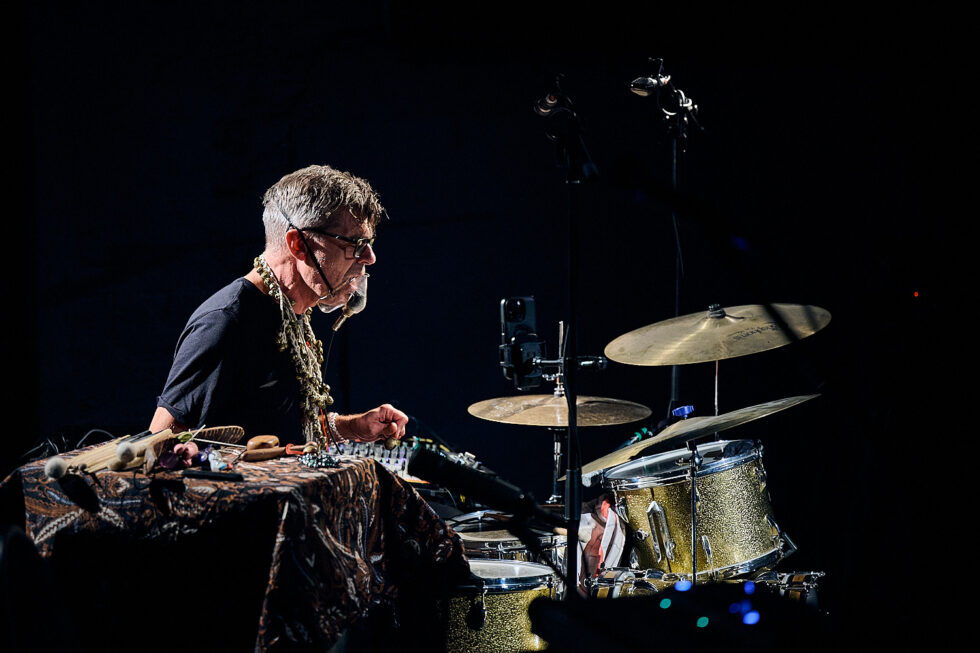 SIMON BERZ (dr - electronics) playing at SOLO IMPRO BERLIN @ Ackerstadtpalast on 17-09-2025 ©Dieter Duevelmeyer