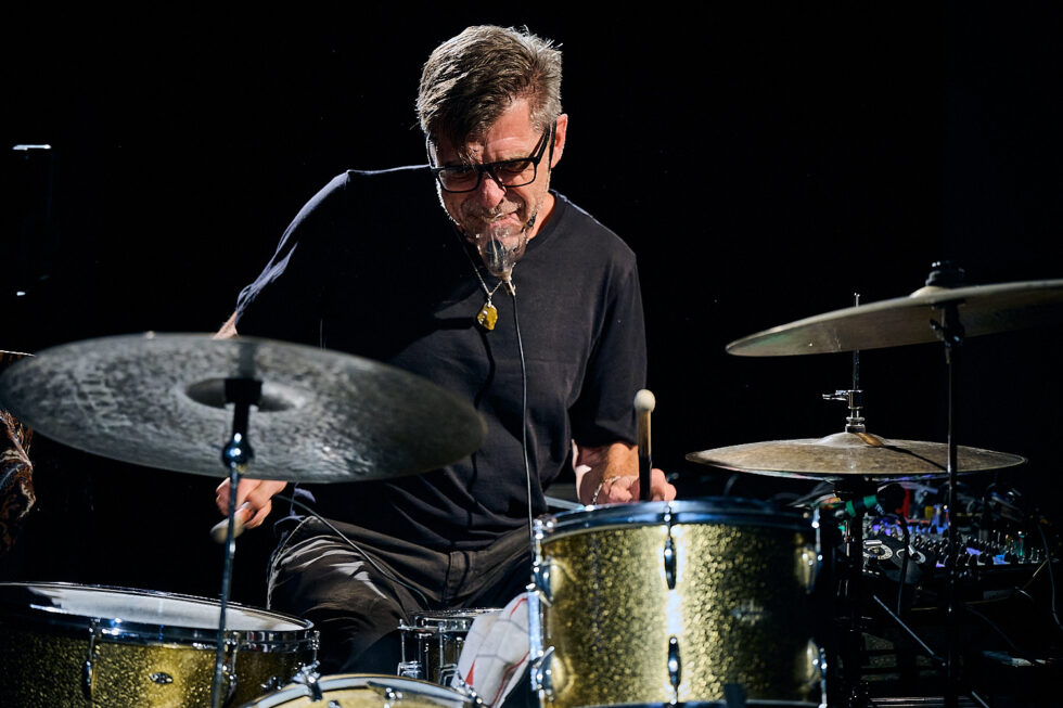 SIMON BERZ (dr - electronics) playing at SOLO IMPRO BERLIN @ Ackerstadtpalast on 17-09-2025 ©Dieter Duevelmeyer