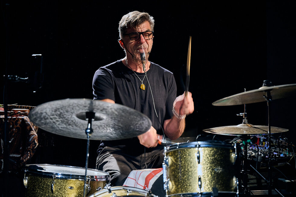 SIMON BERZ (dr - electronics) playing at SOLO IMPRO BERLIN @ Ackerstadtpalast on 17-09-2025 ©Dieter Duevelmeyer