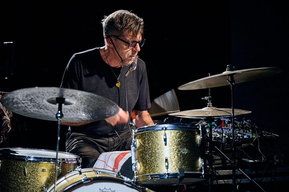 SIMON BERZ (dr - electronics) playing at SOLO IMPRO BERLIN @ Ackerstadtpalast on 17-09-2025 ©Dieter Duevelmeyer