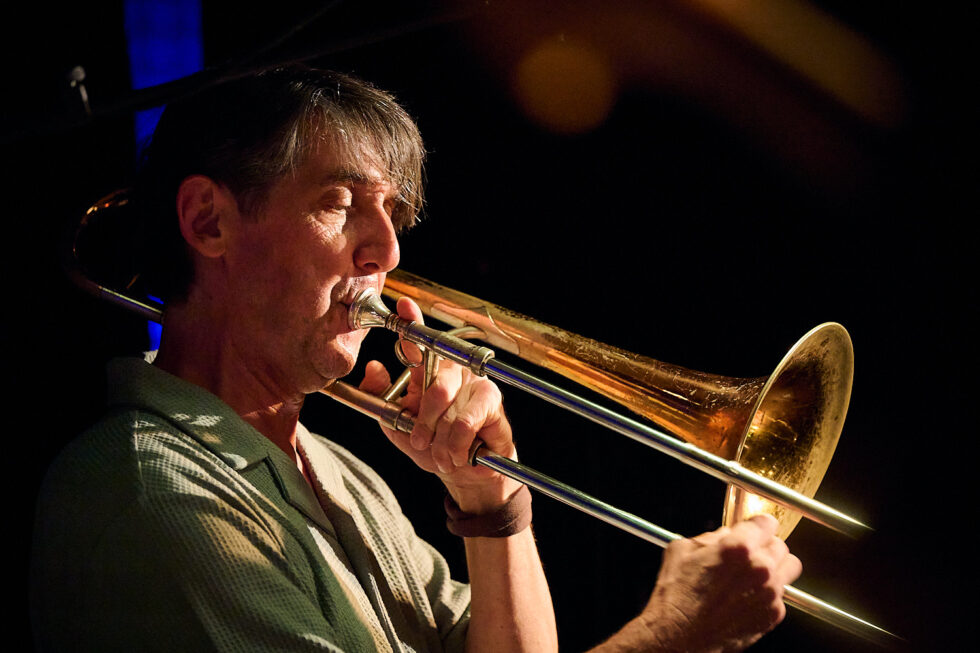 Gerhard Gschlößl (trombone + tuba) of ECHOES OF EVOLUTION @ KOLLEKTIVE NIGHTS 2025