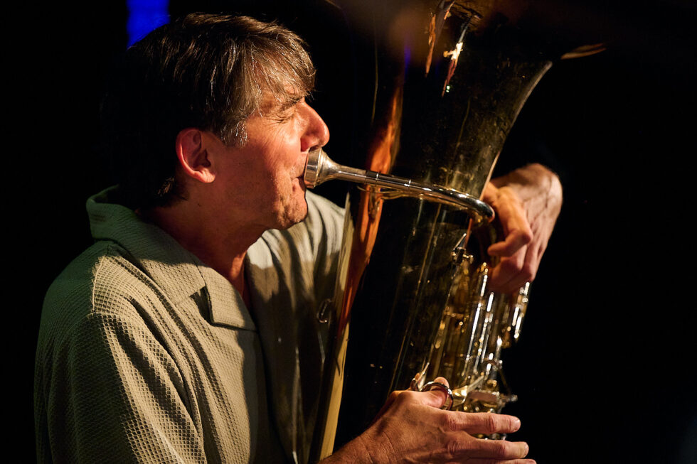 Gerhard Gschlößl (trombone + tuba) of ECHOES OF EVOLUTION @ KOLLEKTIVE NIGHTS 2025