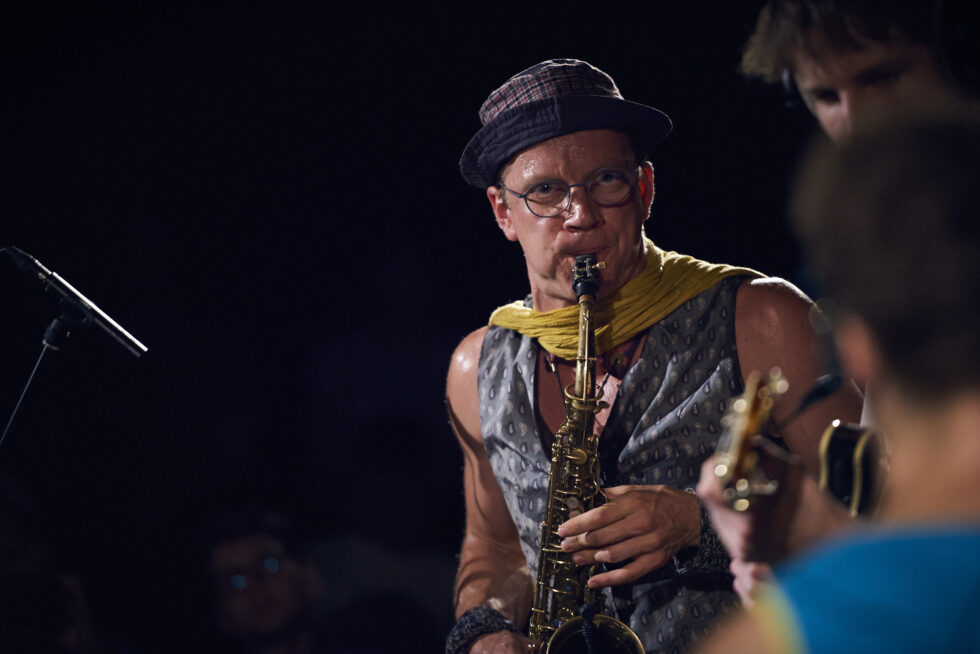 Paul Berberich, sax of ZUR SCHÖNEN AUSSICHT. Foto by©Dieter Düvelmeyer